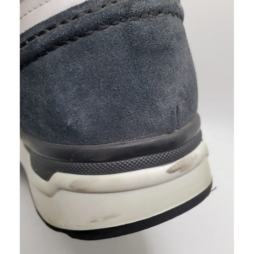 Sepol Luxury Hand Made Leather Sneakers‎ Men's 42 8.5 White Gray Black